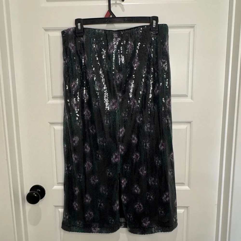 Scoop Set Two Pieces Tank Top And Pencil Skirt Sequins Large Glam NYE Party - Picture 8 of 8